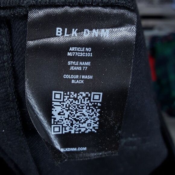 BLK DNM Jeans Mens Size 38x32 Black Wash 77 Bootcut Denim $270 - Picture 4 of 6